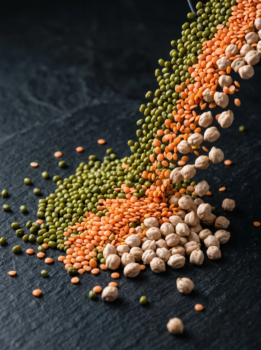 Premium Indian pulses — sorted lentils, beans, chickpeas