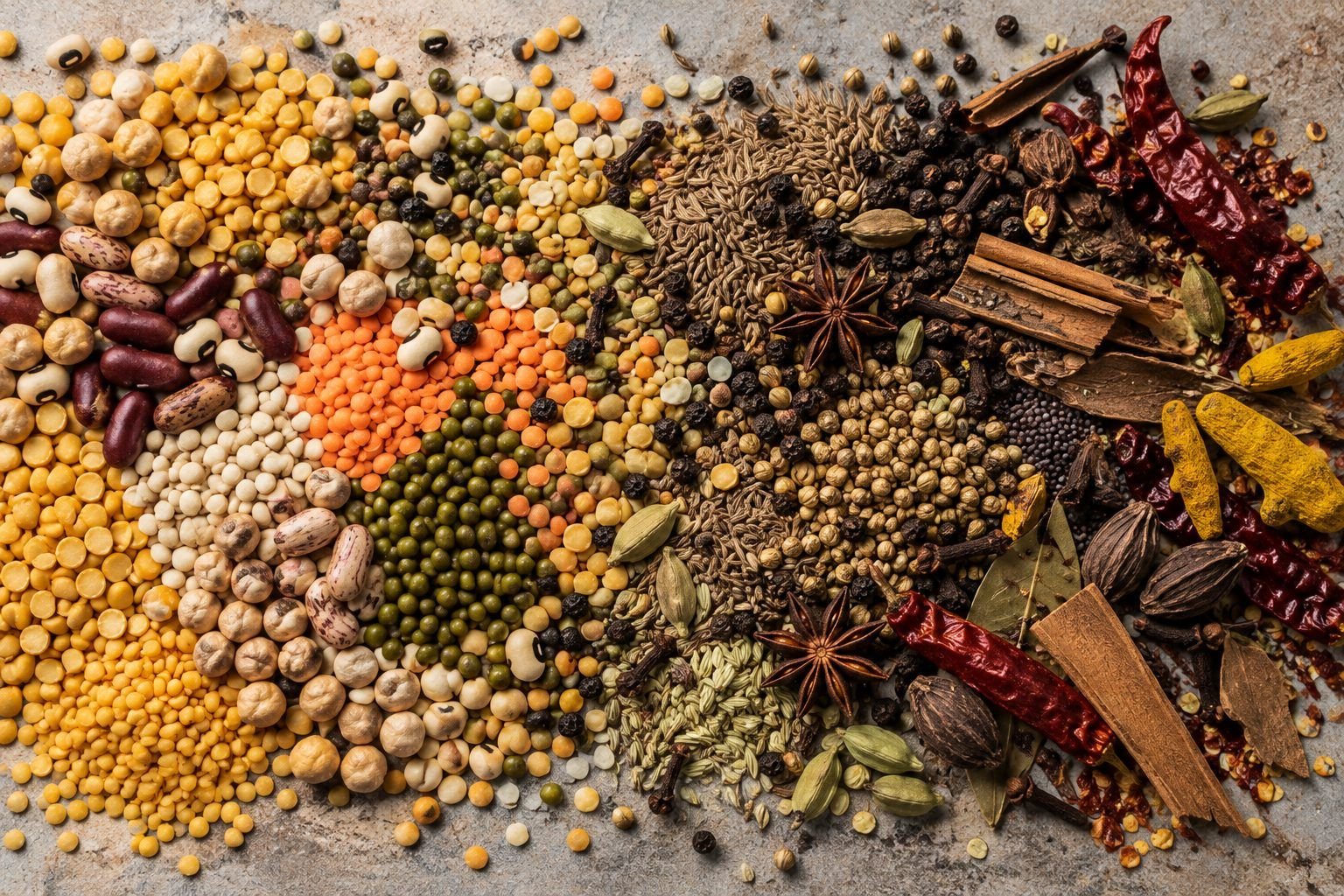 Indian Pulses and Authentic Spices Export Collection